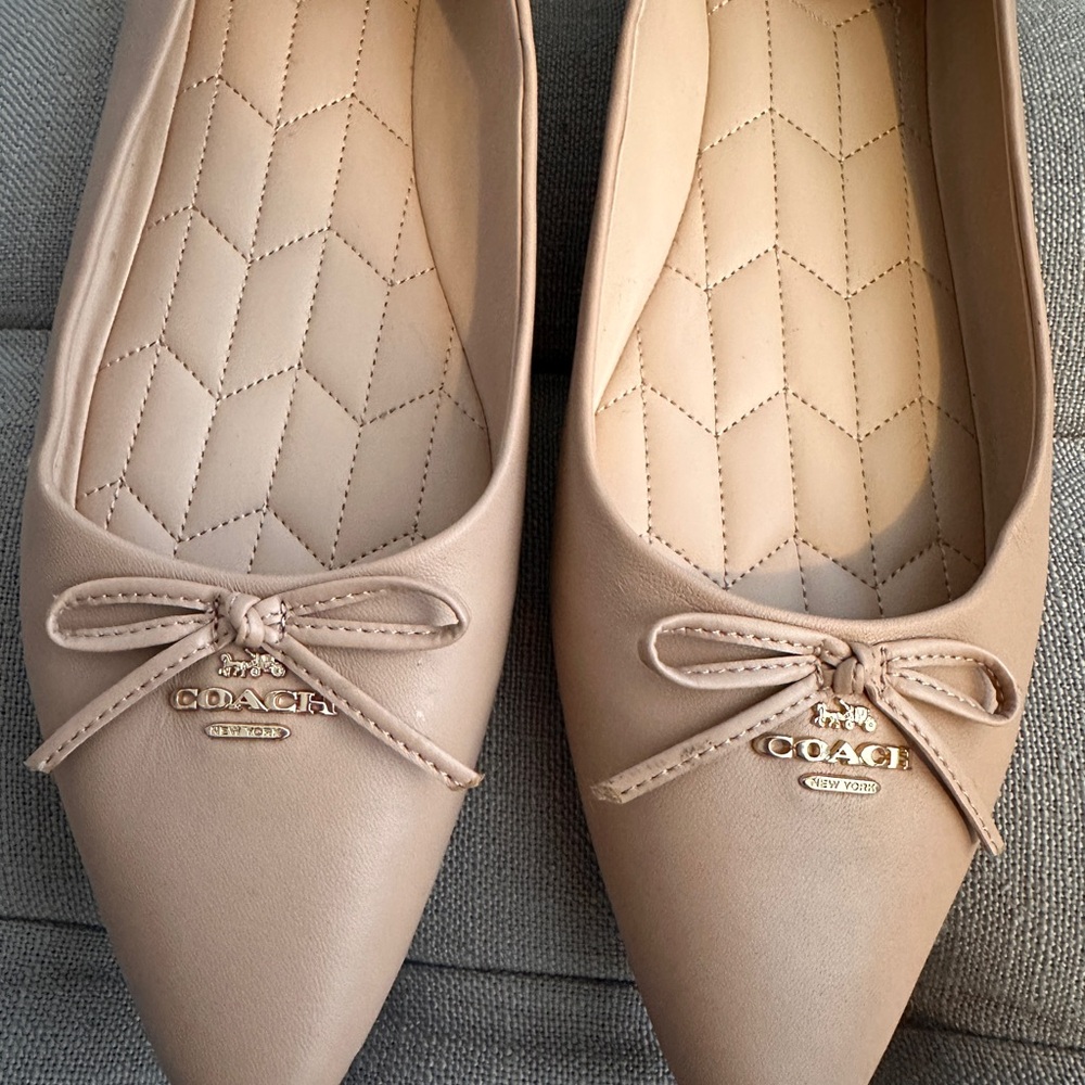 COACH pointed ballet flats NEVER WORN size 11